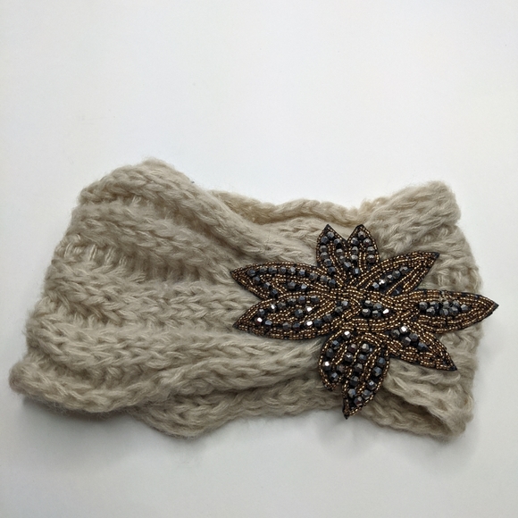 Accessories - Tan Soft Knitted Wrap Headband Hair Accessory S